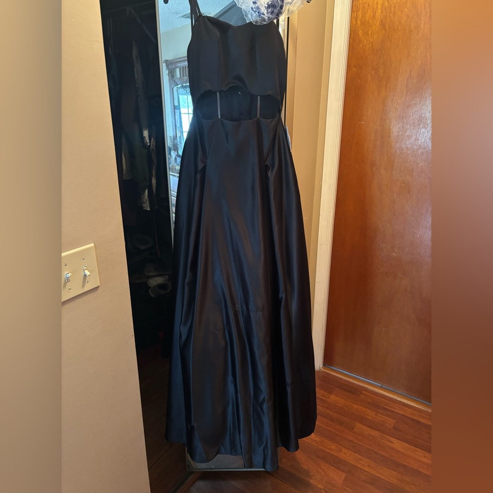 Xtraordinary Navy Satin Gown